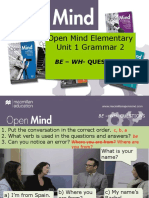 Open Mind Elementary Unit 01 Grammar 2