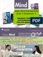 Open Mind Elementary Unit 03 Grammar 1