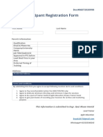 Participant Registration Form: Address