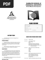 Download Sabbath School Class Record by Nick Bantolo SN48059415 doc pdf