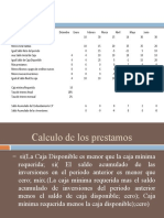 Calculos para Flujo de Efectivo