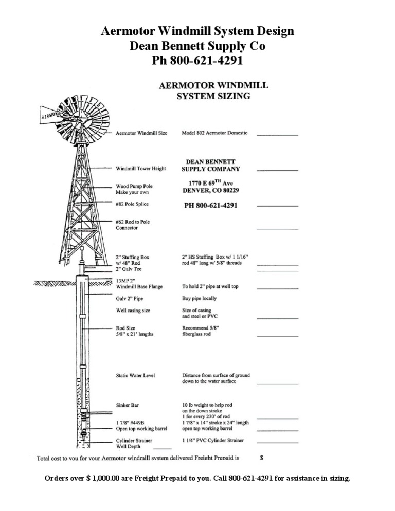 Aermotor Windmill System Design Guide | PDF