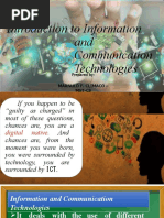 Introduction To Information and Communication Technologies: Marnuld F. Climaco - Mst-Cs