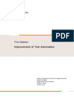 Improvement of Test Automation: Timo Räsänen