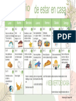 Calendario de Actividades en Casa - El Invernadero Creativo