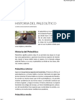 Historia Del Paleolítico