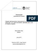 Rojo. Impacto Del Terrorismo Internacional en El Turismo A Partir Del 11-S - Caso de Estudio Atentados Del 11-M en Madrid, España