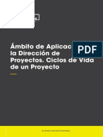 ambito de aplicacion  de la  direccion  de proyectos ciclos  de  vida  de un proyecto.pdf