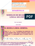 Modelos de Regresión Lineal Multiple: Estadística Ii Estadística Ii