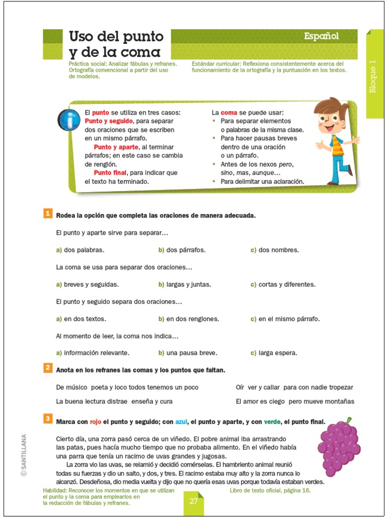 Uso del punto y la coma en textos | PDF