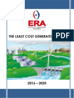 Uganda's 2016-2025 Least Cost Generation Plan