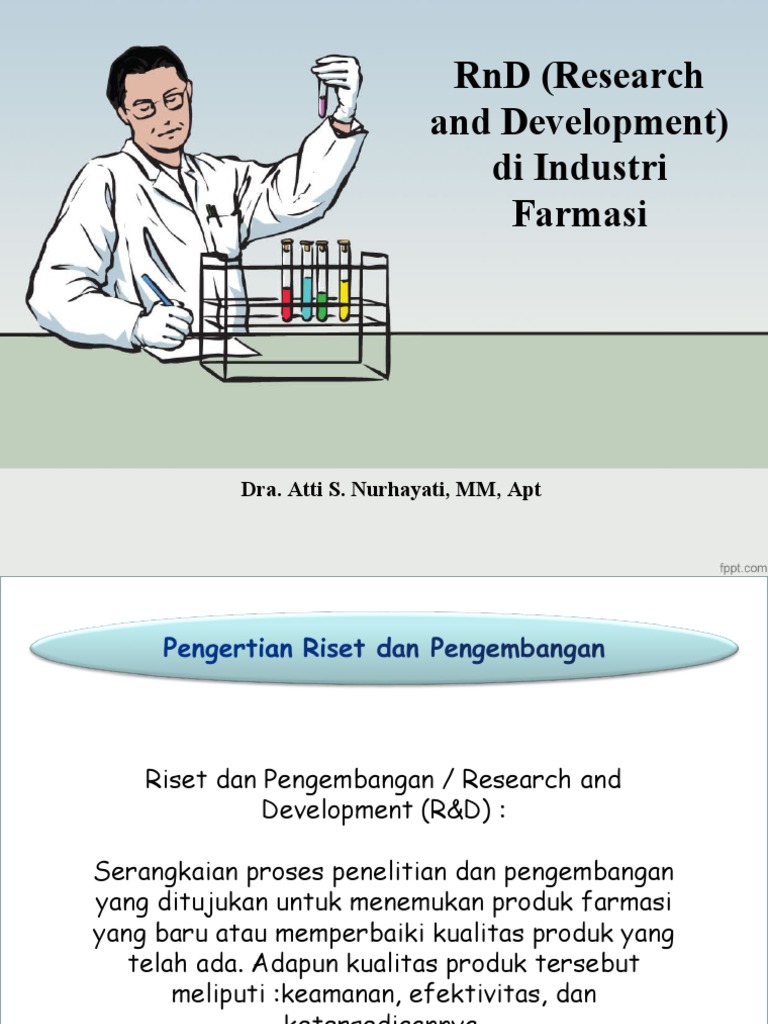 RnD di Industri Farmasi: Proses dan Tugas | PDF