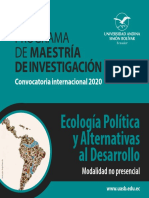 Maestria en Ecología Política Folleto Final