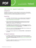 Quick Reference Guide - Unity Upgrade Considerations - Onbase 18