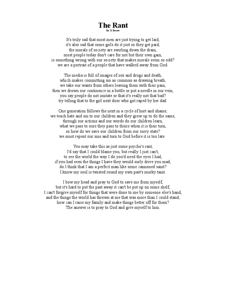 The Rant | PDF | Self-Improvement