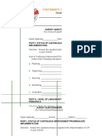 Caloocan City University survey on school CIP implementation