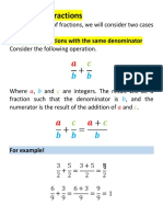 Class 5 - Addition of Fractions