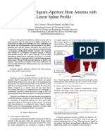 High-Efficiency Square-Aperture Horn Antenna With A Linear Spline Profile