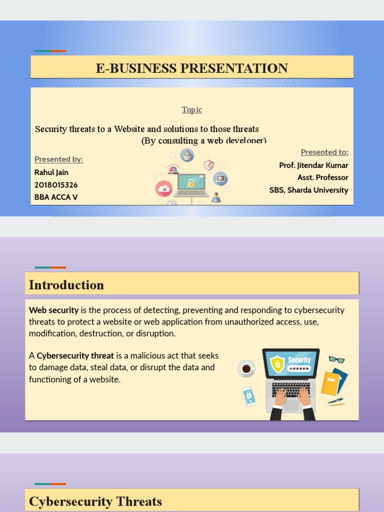 Web Security Threats and Solutions | PDF | Denial Of Service Attack ...