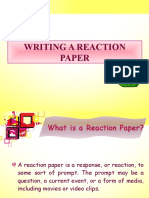 Writing A Reaction Paper
