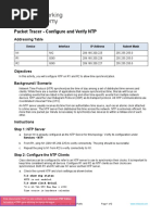 10.3.4 - Packet Tracer - Configure and Verify NTP