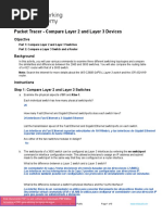 11.5.1 - Packet Tracer - Compare Layer 2 and Layer 3 Devices