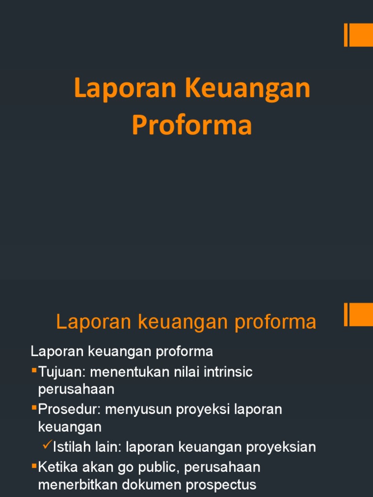 3 Laporan Keuangan Proforma