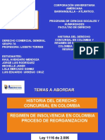 Grupo 3 Historia Del Derecho Concursal y Regimen de Insolvencia Empresarial en Colombia