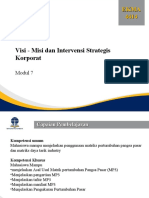 singkat dokumen tentang Visi Misi dan Intervensi Strategis Korporat