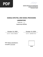 Signals Spectra, and Signal Processing Laboratory: October 14, 2020 October 14, 2020