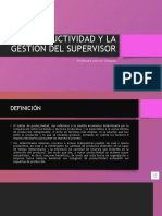 Productividad y La Gestión Del Supervisor