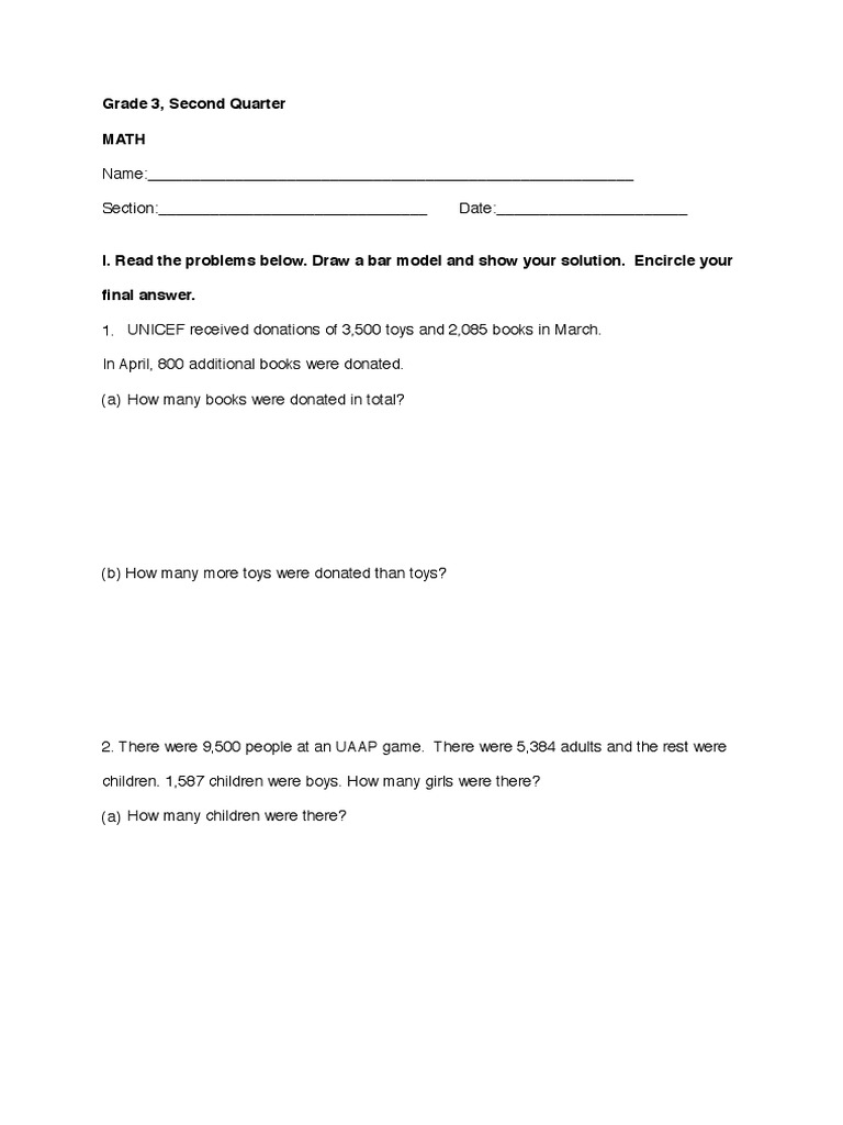 Grade 3 Math Quarter 2 | PDF | Teaching Mathematics