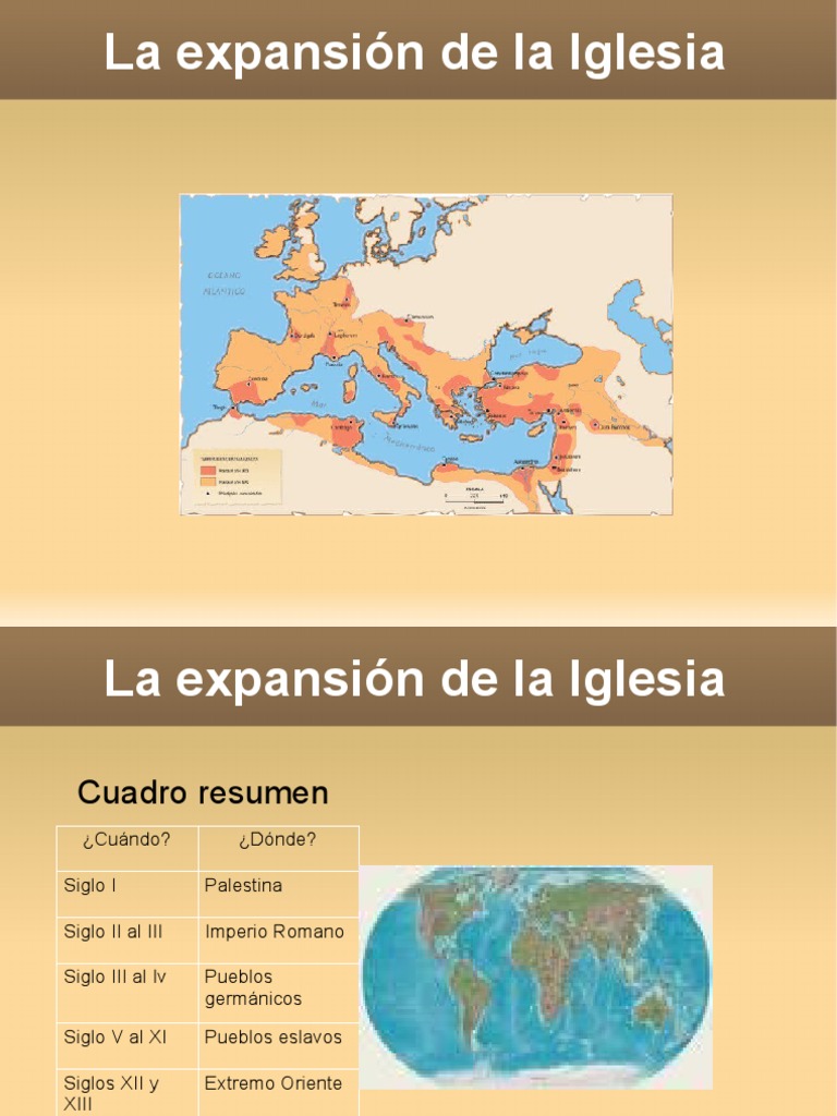 Expansión de la Iglesia a lo largo del tiempo | PDF | Iglesia Católica ...