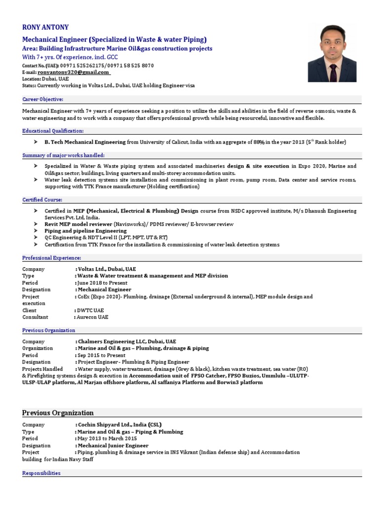 Mechanical Engineer | PDF | Plumbing | Pipe (Fluid Conveyance)