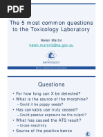 CC4F H Martin - The 5 Most Common Questions in A Toxicology Lab