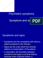 Symptoms and Signs of Psychiatric Disorders 1 1