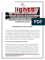Certificate Course On Enforcement of Fundamental Rights