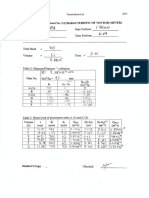 TTJ/JV-: Result Sheet - Experiment No. 2 (Characteristic of Venturi Meter)