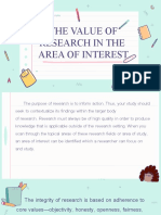 Lesson 5 - Value of Research