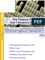 The Passive Voice: Year 7 Sentence Starters