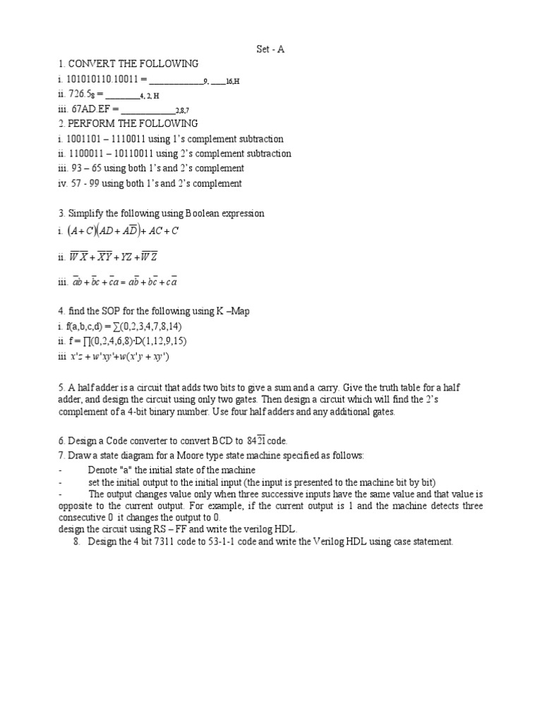 Dld Da1 Logic Gate Boolean Algebra