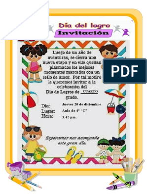 Invitacion Dia Del Logro