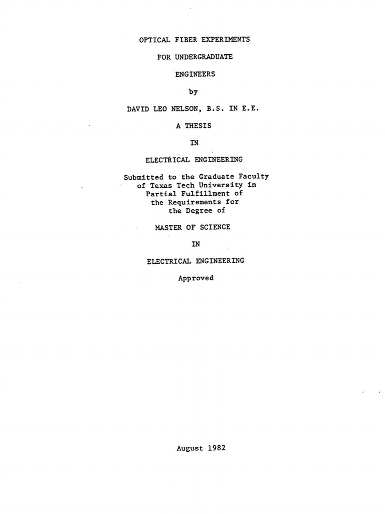 Optical Fiber Experiments For Undergraduate Engineers by David Leo ...
