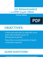 2Music of renaissance period (1400-1600) 2nd