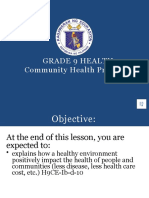 Grade 9 Health Community Health Problems