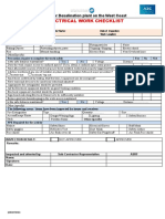 Saline Water Desalination Electrical Work Checklist