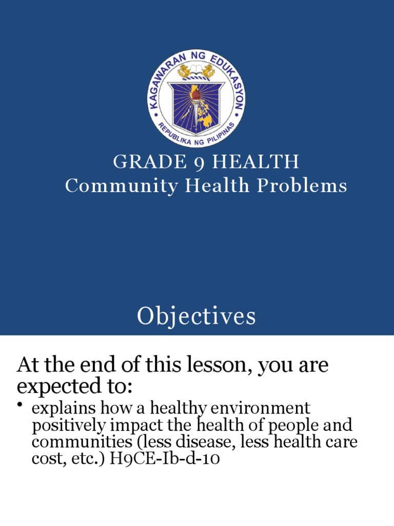 Grade 9 Health Community Health Problems | PDF | Microsoft Word ...