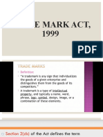 Trade Mark Act 1999 Summary