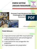 Penerapan Fungsi Manajemen Pada Sistem Penyelenggaraan Makanan Institusi (Pmi) - 1