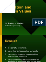 Education and Human Values: Dr. Rodney H. Clarken